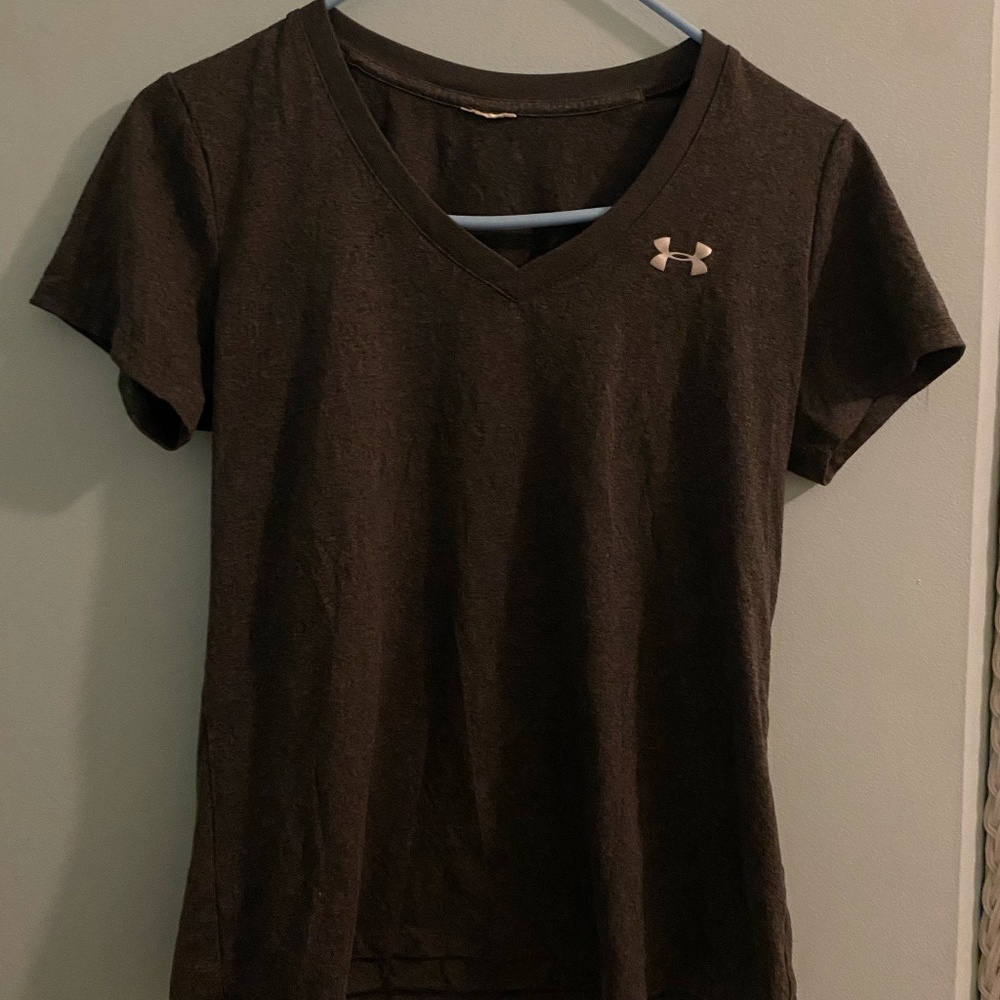 Under Armour Grey V-Neck Athletic Shirt